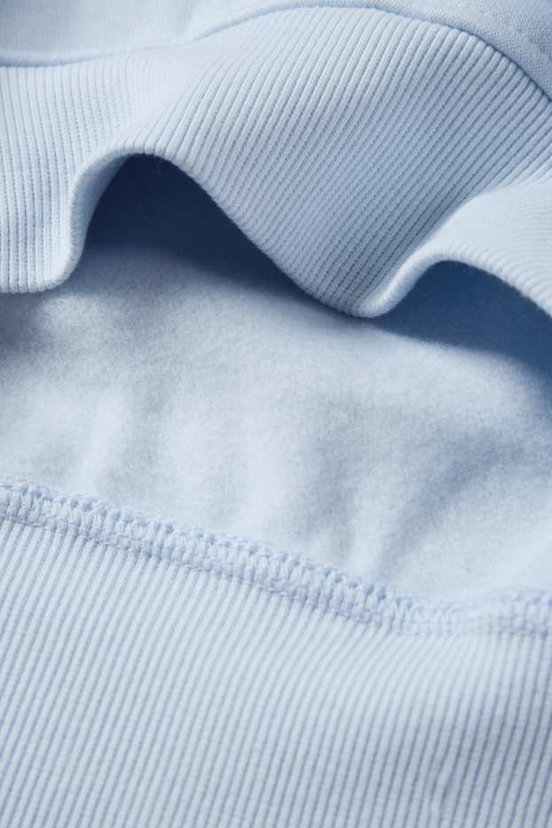 Děti - dívky - Mikina s kapucí - světle modrá