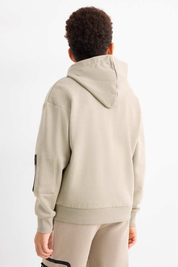 Kinder Buben - Gaming-Controller - Hoodie - beige