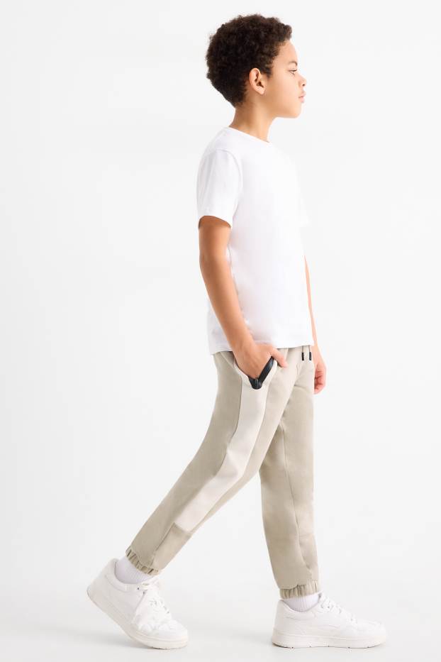 Enfants garçons - Pantalon de jogging cargo - beige