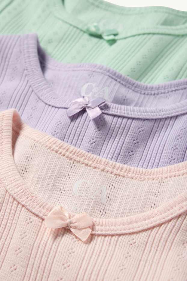 Nena - Paquet de 3 - samarreta interior de teixit d'ordit calat - verd menta