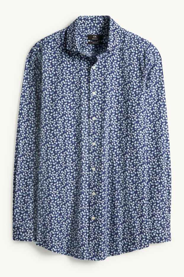 Uomo - Camicia business - regular fit - colletto alla francese - fantasia - blu scuro