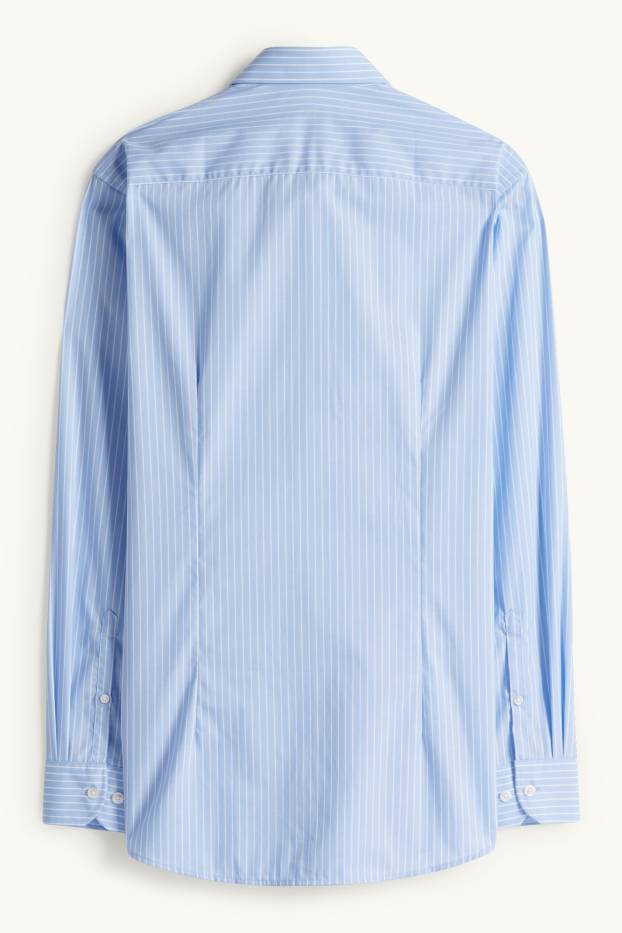 Home - Camisa formal - slim fit - Kent - no requereix planxada - de ratlles - blau clar