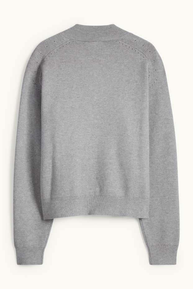 Dames - Vest - licht grijs-mix