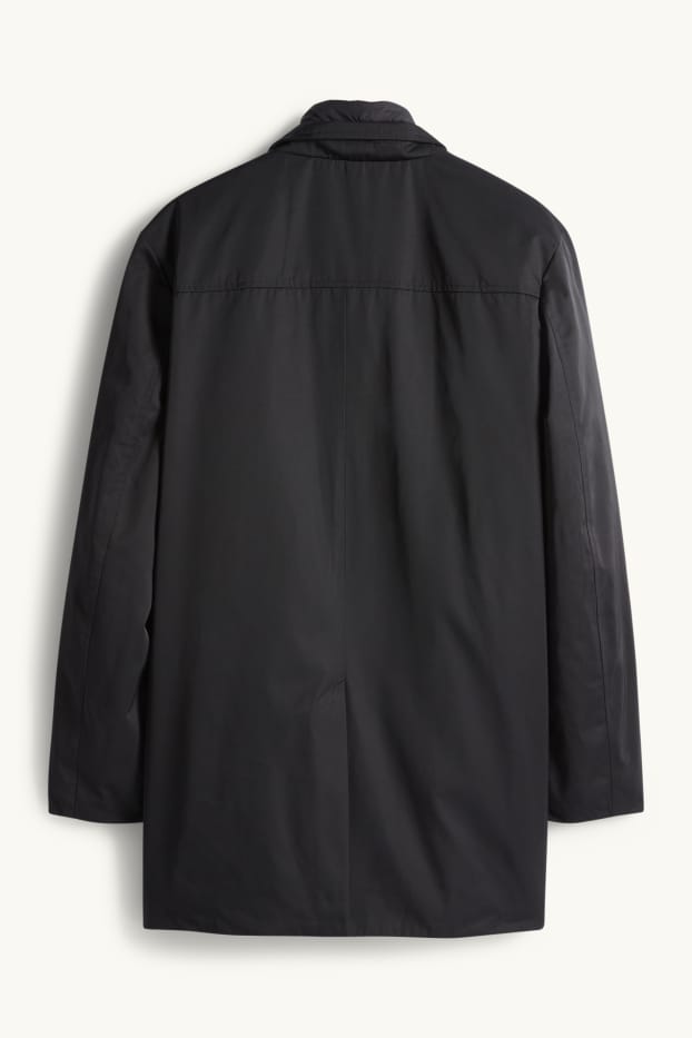Uomo - Cappotto - foderato - idrorepellente - nero