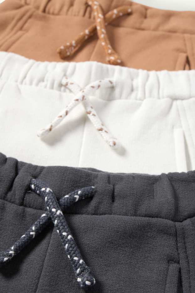 Bebeluși - băieți - Multipack 3 perechi - pantaloni de trening bebeluși - gri închis