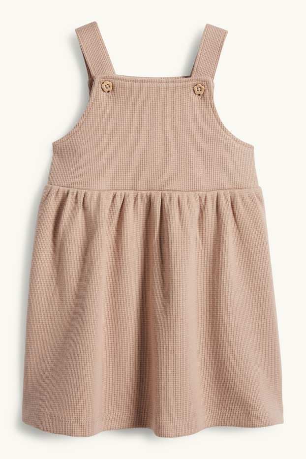 Bebeluși - fete - Floricele - compleu bebeluși - 2 piese - bej