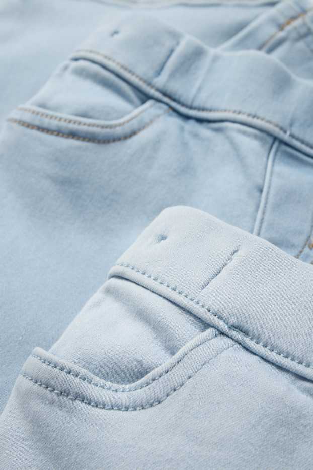 Kinder Mädchen - Multipack 2er - Schmetterling und Einhorn - Flared Jeans - helljeansblau