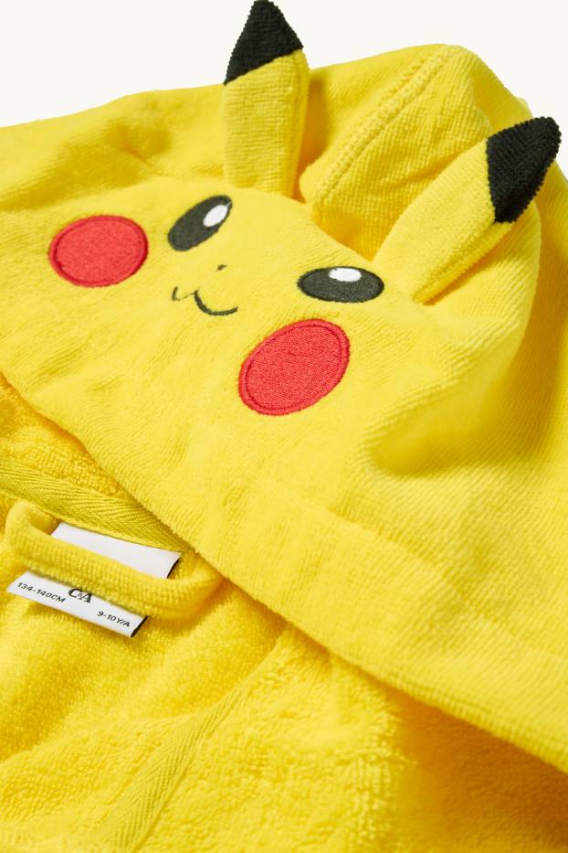 Nen - Pokémon - Pikachu - barnús de ris amb caputxa - groc