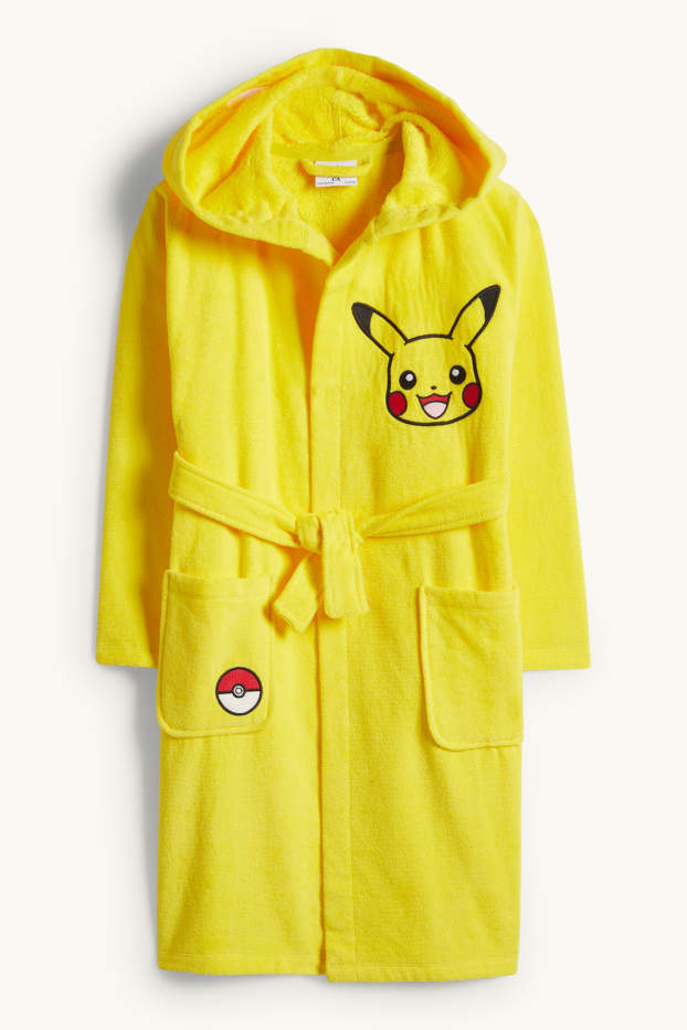 Nen - Pokémon - Pikachu - barnús de ris amb caputxa - groc