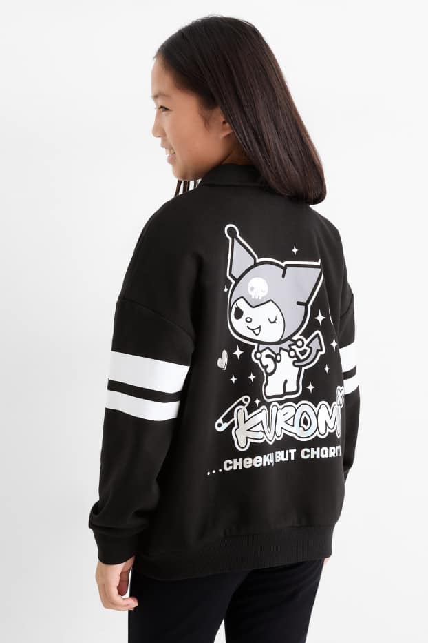 Kinder Mädchen - Kuromi - Collegejacke - schwarz