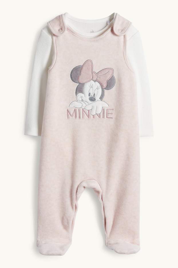 Bébés filles - Minnie Mouse - ensemble avec grenouillère - 2 pièces - rose