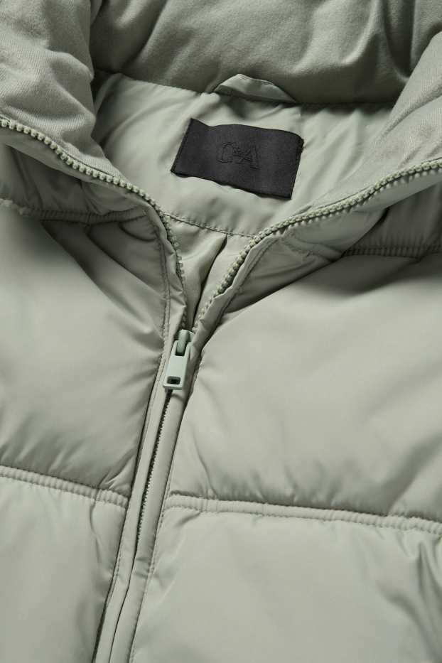 Women - Quilted jacket - light green