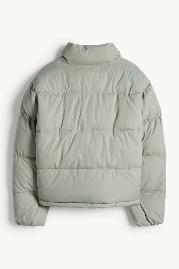 Women - Quilted jacket - light green