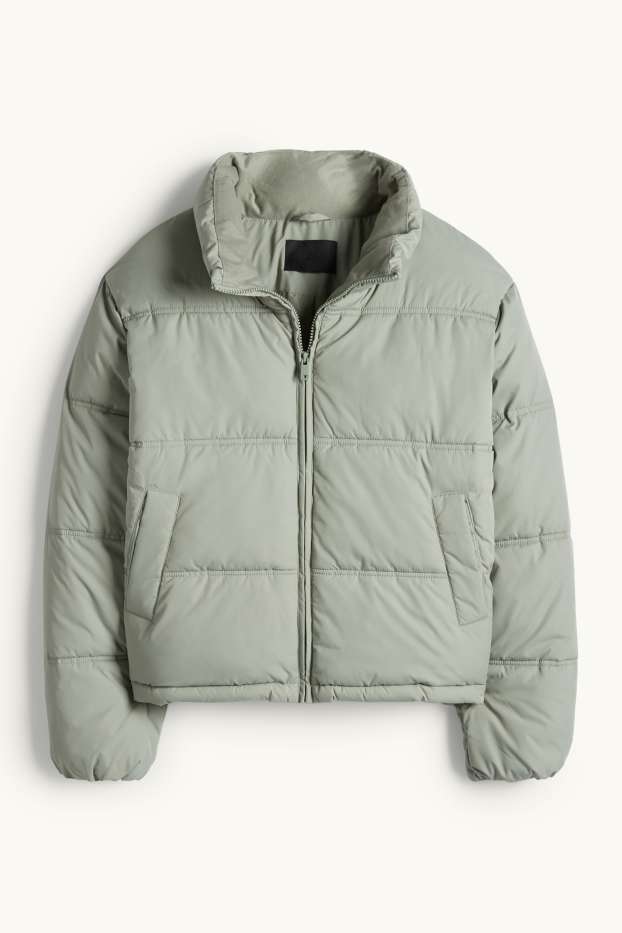 Women - Quilted jacket - light green