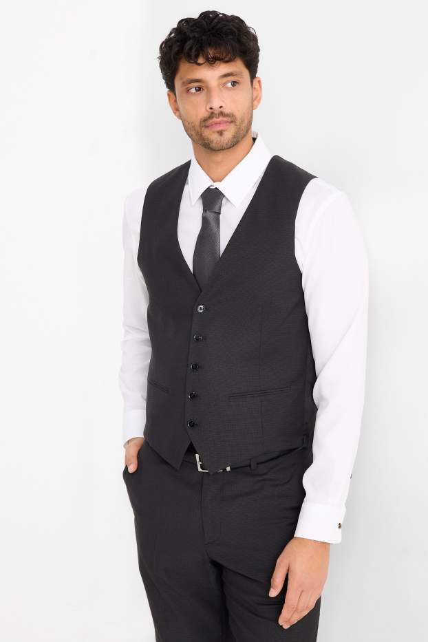 Home - Vestit amb corbata - regular fit - elàstic - 4 peces - gris