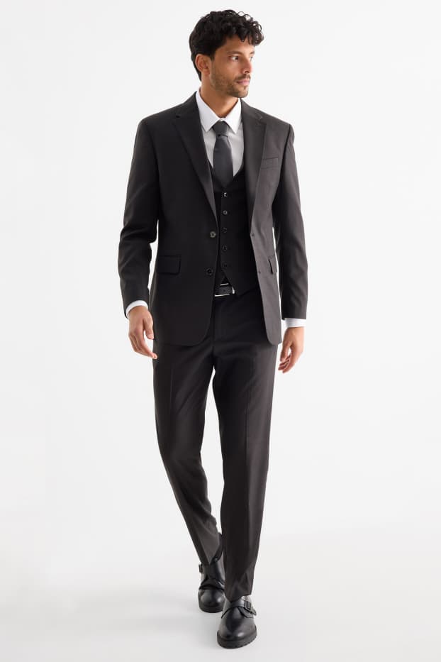 Home - Vestit amb corbata - regular fit - elàstic - 4 peces - gris