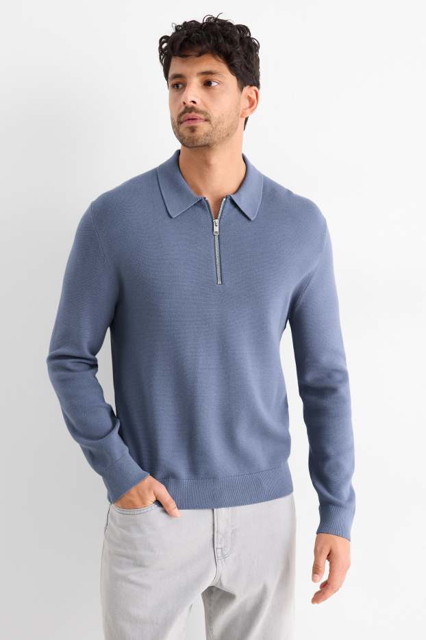 Heren - Trui - blauw