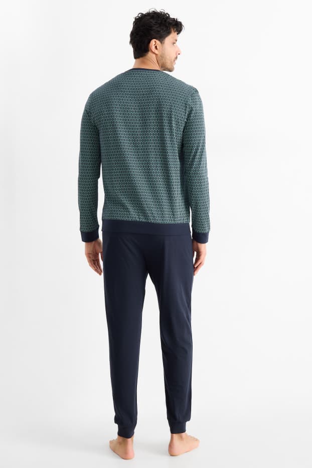 Herren - Pyjama - dunkelblau