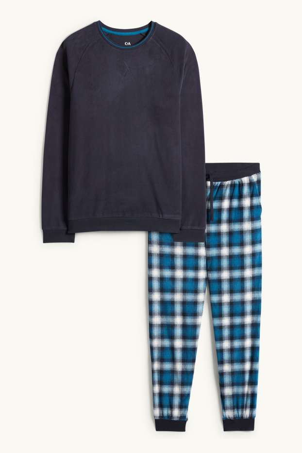 Hommes - Pyjama en polaire - bleu foncé
