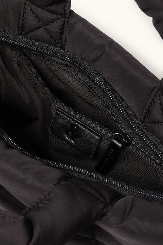 Dona - Bossa shopper gran embuatada amb la corretja extraïble - negre