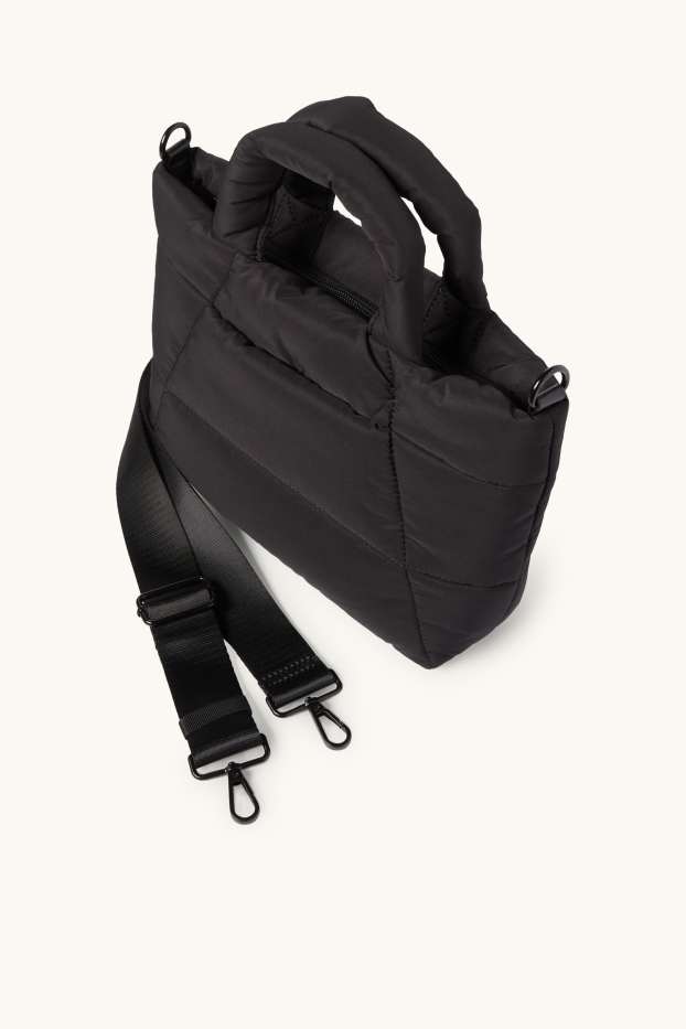 Dona - Bossa shopper gran embuatada amb la corretja extraïble - negre