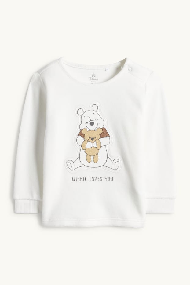 Nadó nen - Winnie the Pooh - pijama d’hivern per a nadó - 2 peces - blanc