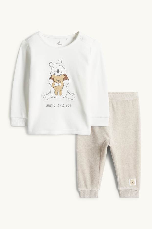 Nadó nen - Winnie the Pooh - pijama d’hivern per a nadó - 2 peces - blanc