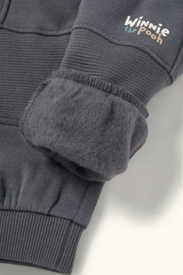 Baby Jungen - Winnie Puuh - Baby-Outfit - gerippt - 2 teilig - dunkelgrau