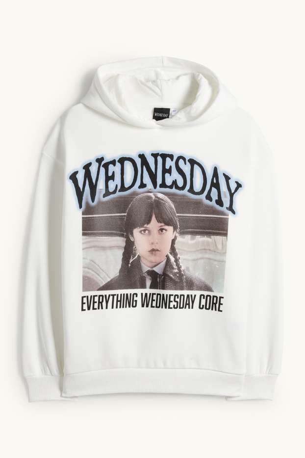 Bambine - Wednesday - felpa con cappuccio - bianco