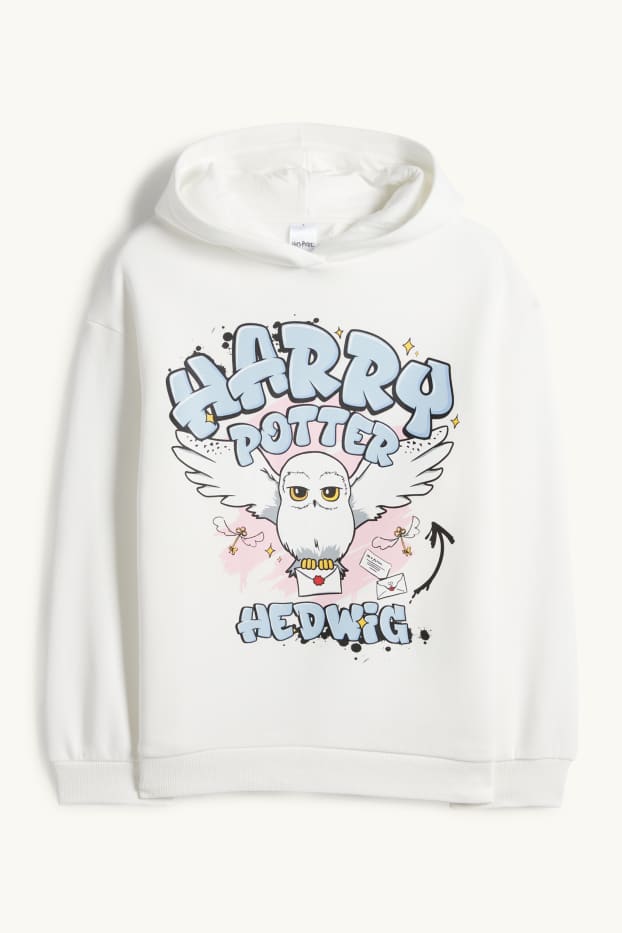 Enfants filles - Harry Potter - sweat à capuche - blanc
