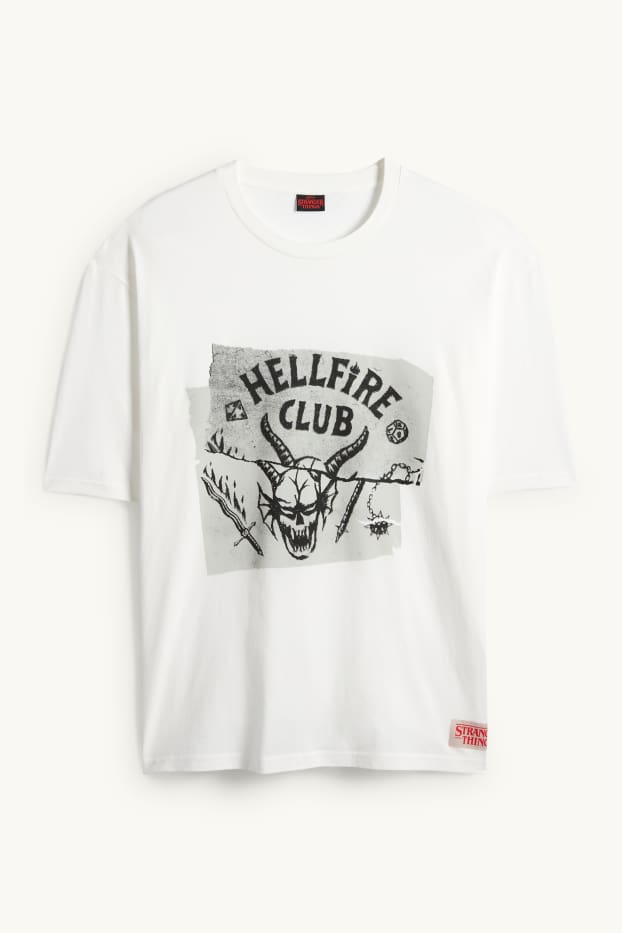 Home - Samarreta de màniga curta - oversized - Stranger Things - blanc