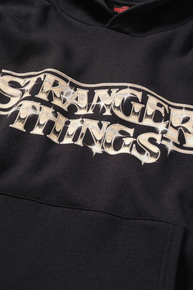 Hommes - Sweat à capuche - unisexe - Stranger Things - noir