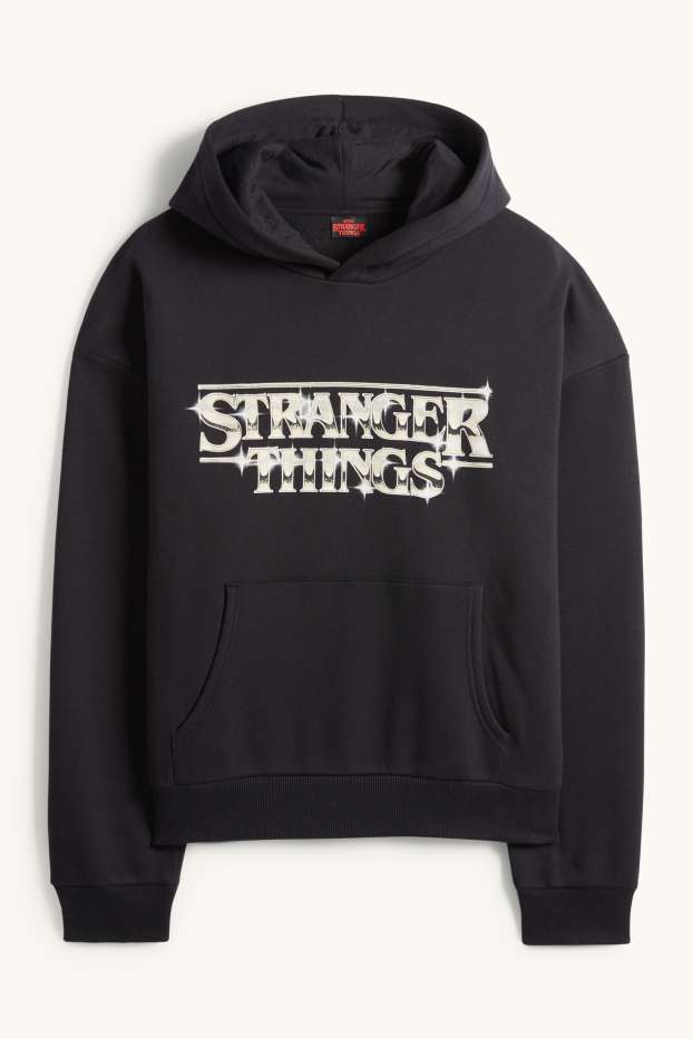 Hommes - Sweat à capuche - unisexe - Stranger Things - noir