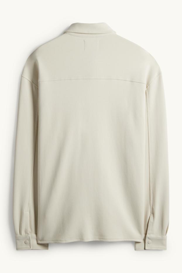 Herren - Hemdjacke - Relaxed Fit - hellbeige