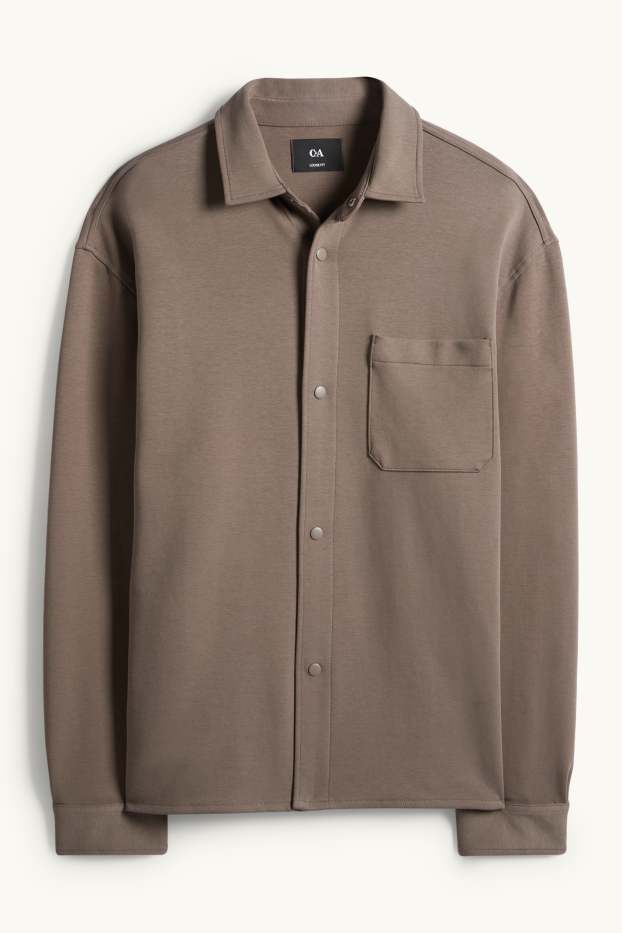 Home - Sobrecamisa - relaxed fit - marró clar