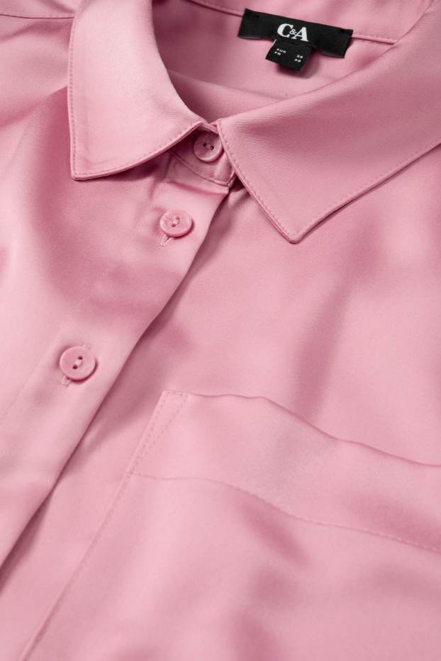 Donna - Blusa in raso - rosa scuro