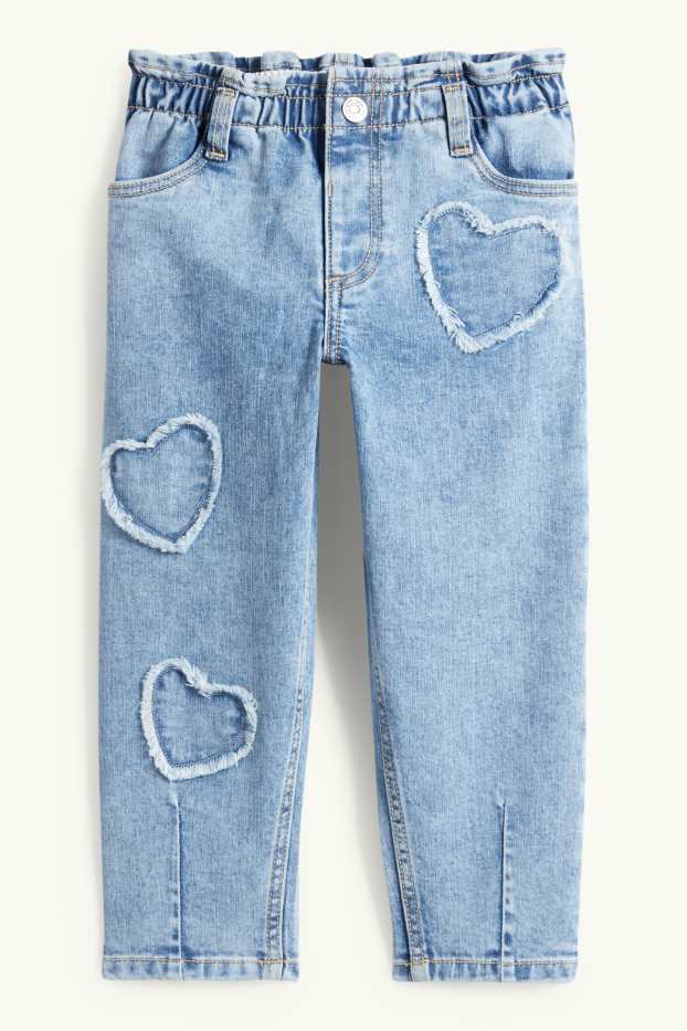 Kinderen: meisjes - Hart - relaxed jeans - LYCRA® - jeanslichtblauw