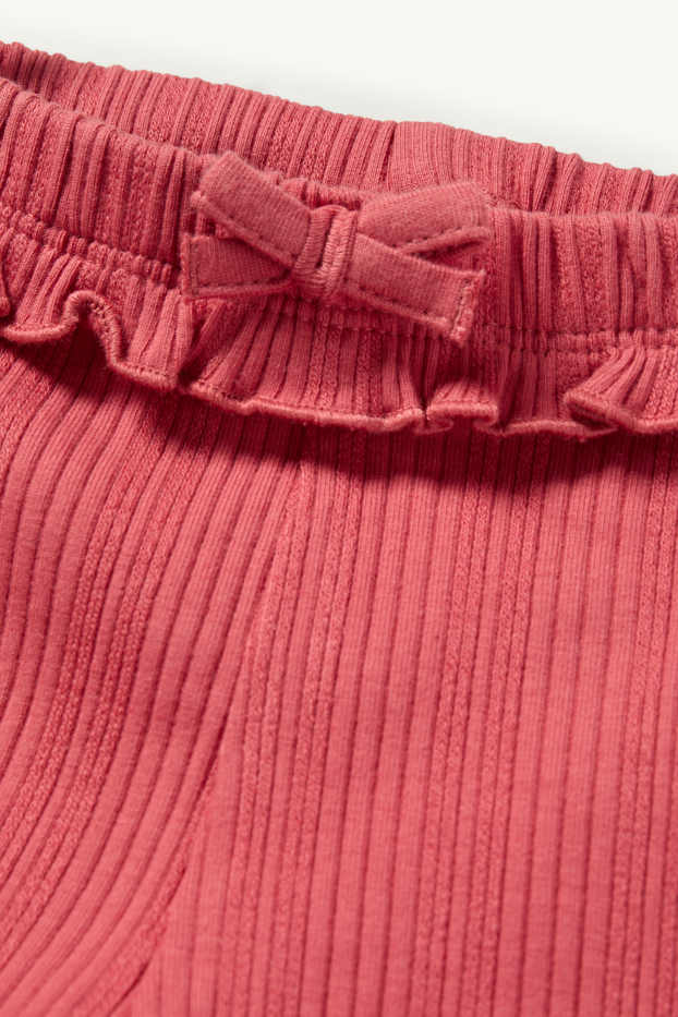 Bébés filles - Legging bébé - côtelé - rouge