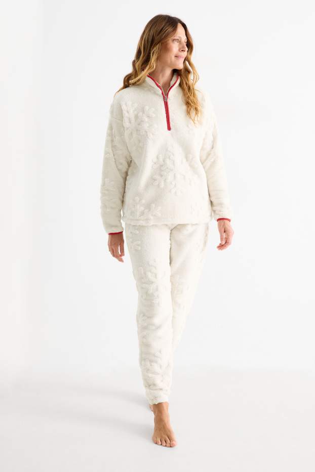Femmes - Pyjama d’hiver - blanc crème