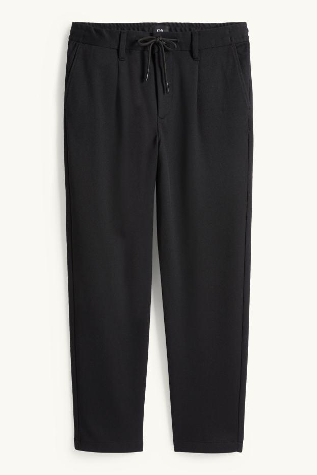 Herren - Chino - Tapered Fit - strukturiert - schwarz