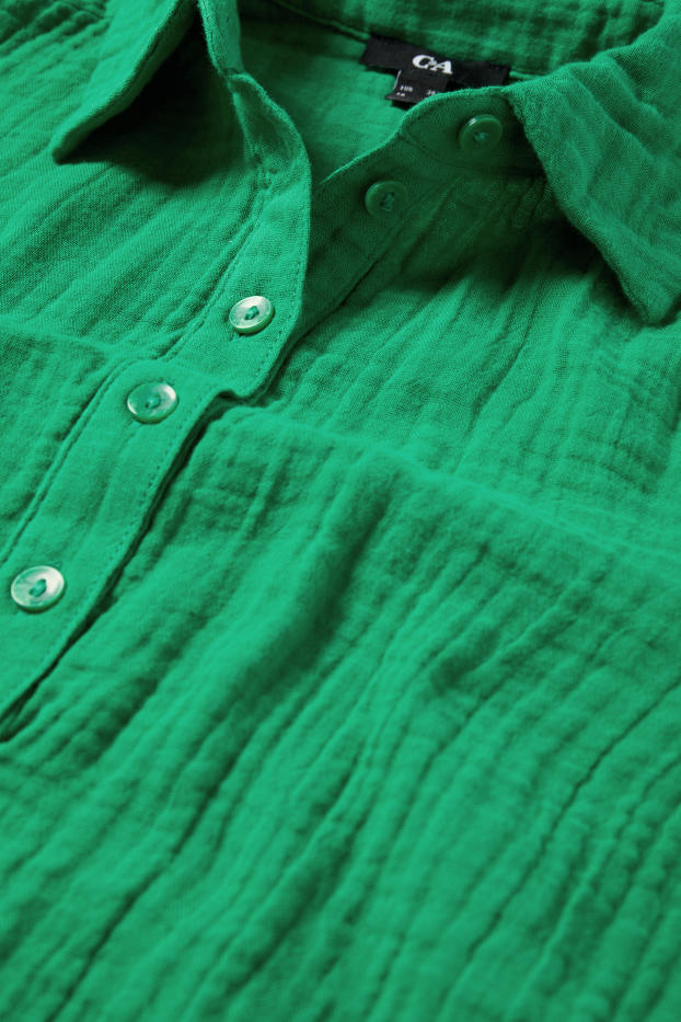 Damen - Musselin-Bluse - grün