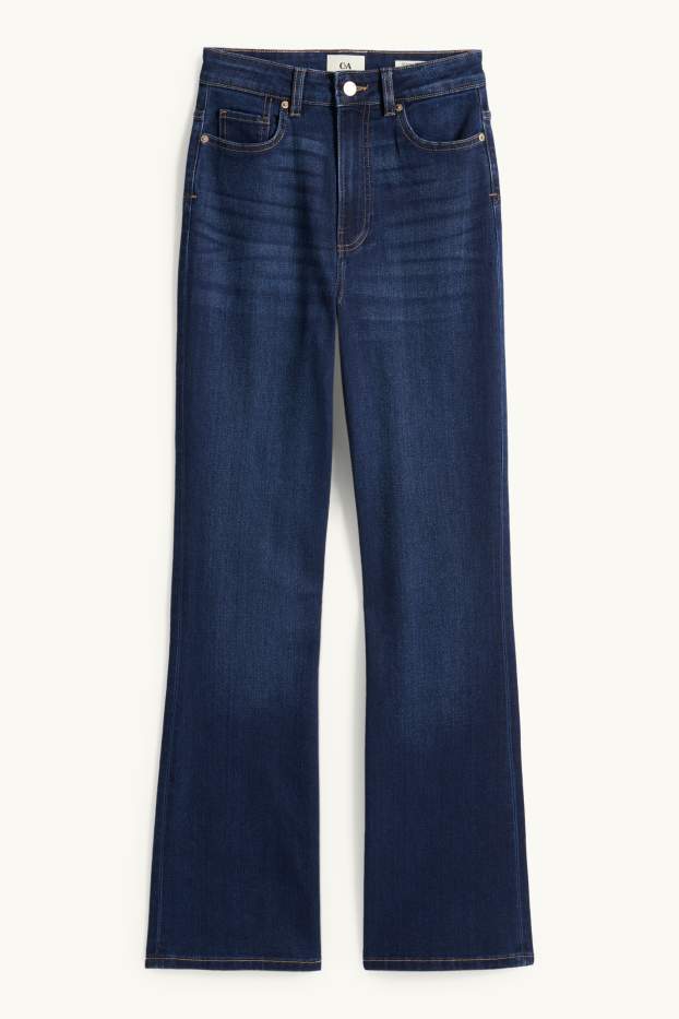 Femmes - Flared jean - high waist - jean bleu foncé