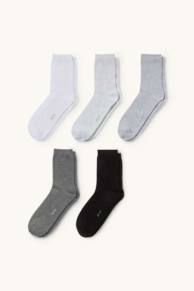 Damen - Multipack 5er - Socken - hellgrau