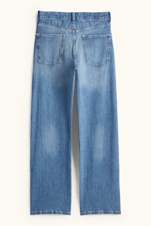 Dámské - Straight jeans - high waist - LYCRA® - džíny - světle modré