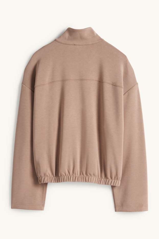 Dames - Sweatvest - lichtbruin