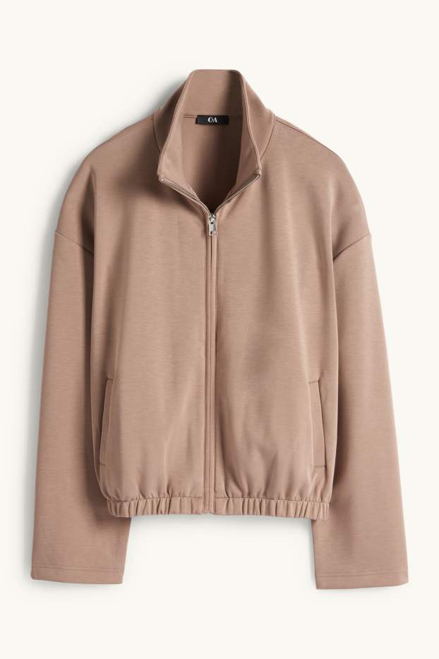 Dames - Sweatvest - lichtbruin