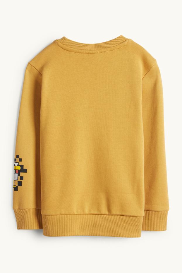 Copii - Băieți - Minecraft - bluză de molton - galben muștar