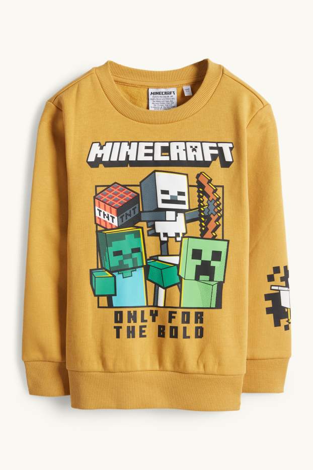 Copii - Băieți - Minecraft - bluză de molton - galben muștar