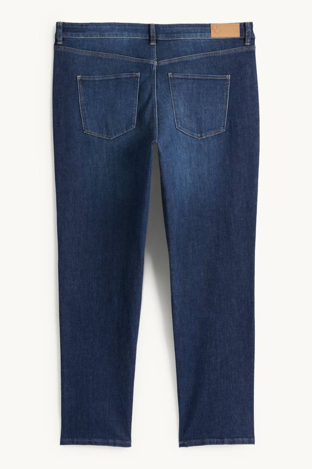 Donna - Straight jeans - vita media - LYCRA® - jeans blu scuro