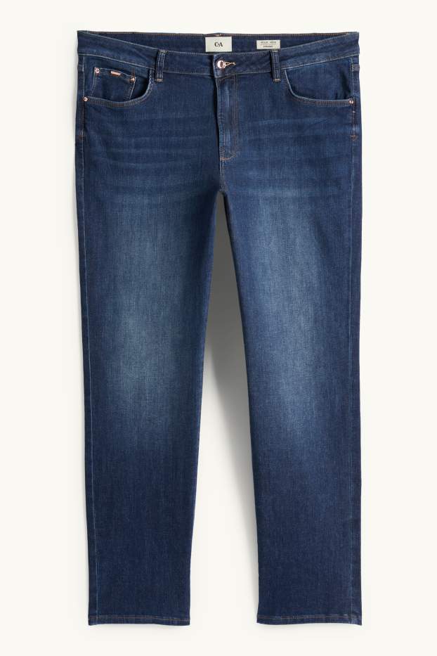 Donna - Straight jeans - vita media - LYCRA® - jeans blu scuro